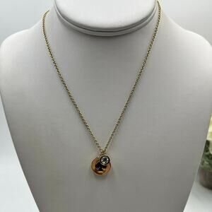 Kate Spade NY Spot the‎ Spade Pave Charm Necklace gold Plated black spade